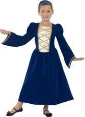Dívčí kostým Tudorská dívka modrá
