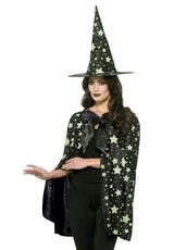 Dámská čarodějnická sada (klobouk, plášť)