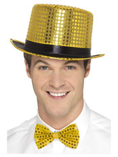 Flitrový klobouk - zlatý