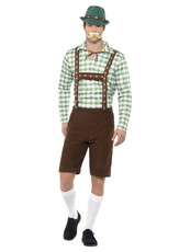 Pánský kostým Bavorský muž, zeleno-hnědý (Oktoberfest)