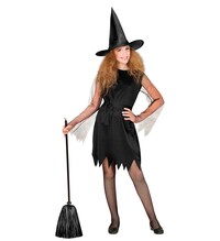 Dívčí kostým čarodějnice černý