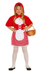 Dívčí kostým červená karkulka s kápí