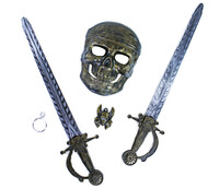 Pirátská sada s maskou a 2 meči