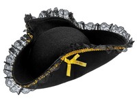 Dámský klobouk "triton" s volánky a zlatou stuhou
