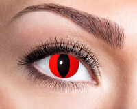 Certifikované roční barevné kontaktní čočky nedioptrické, červená kočka 84063141.594