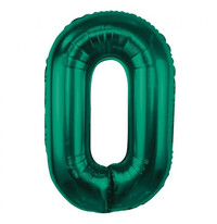 Fóliový balónek číslice 0 zelený, 85 cm