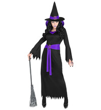Dámský kostým čarodějnice s fialovými doplňky