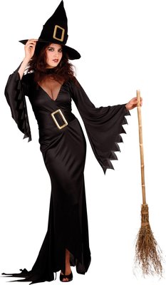 Dámský kostým čarodějnice, černý