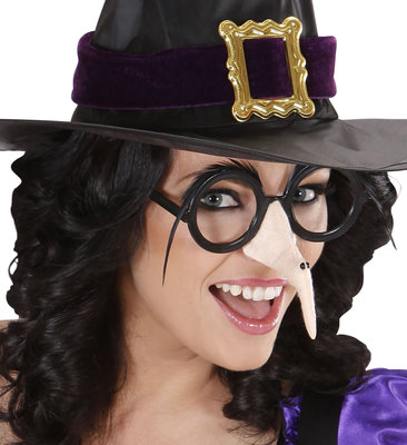 Brýle s nosem čarodějnice - barva zelená (II. Jakost)