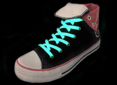 Svítící LED tkaničky do bot zelené