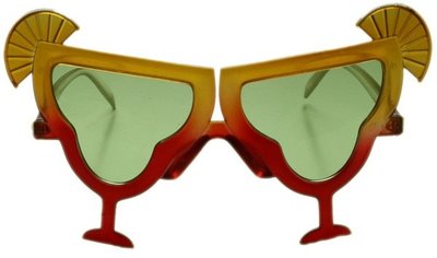 Brýle koktejl žluto-červené