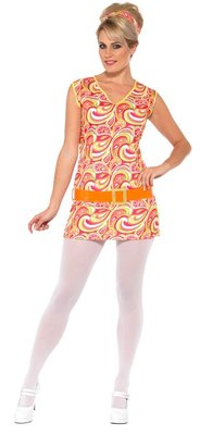 Dámský kostým hippiesačka (oranžová)