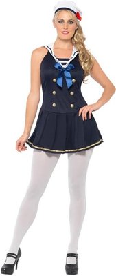 Dámský kostým námořnice (s modrou mašlí)