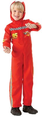 Dětský kostým Blesk McQueen Auta 2 (overal s kapucí)
