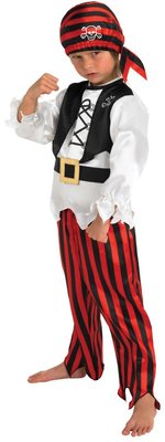 Dětský kostým pirát (pruhovaný)