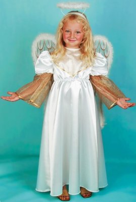 Dívčí kostým anděl bílo-zlatý