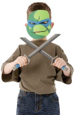 Dětská sada Želvy Ninja Leonardo (maska, zbraně)