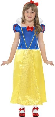 Dívčí kostým Sněhurka, modro-žlutý