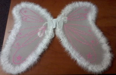 Andělská křídla labutěnka růžovo-bílá 50x40cm