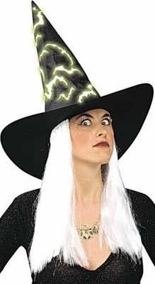 Čarodějnický klobouk s vlasyy