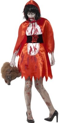 Dámský halloweenský kostým zombie Červená Karkulka