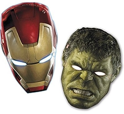 Papírové masky Avengers 2, 6ks