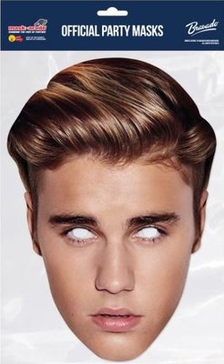 Papírová maska Justin Bieber Bravado