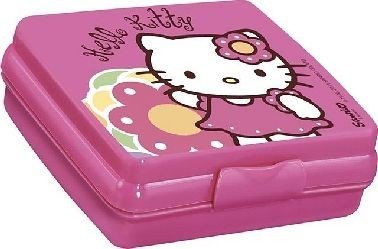 Box na sendviče bez přihrádek, rozměr 12x12x5cm, Hello Kitty