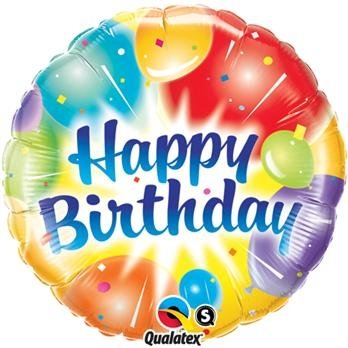 Fóliový balónek Happy Birthday, rozměr 46cm