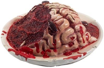 Krvavý labužnický mozek na talíři