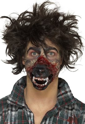 Nasazovací maska s make-upem vlkodlak