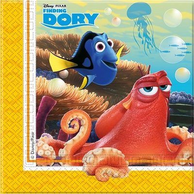 Ubrousky 33x33cm, 20ks, Hledá se Dory (Finding Dory)