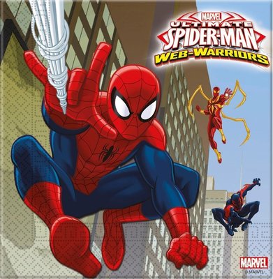Ubrousky 33x33cm, 20ks, Spiderman Ultimate