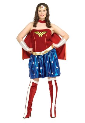 Dámský kostým Wonder Woman pro plnoštíhlé