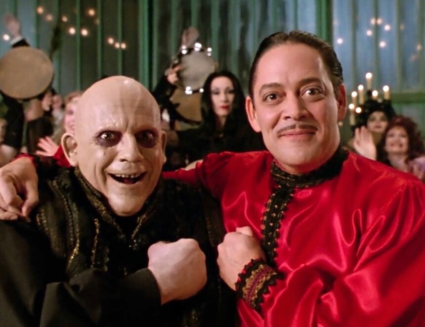 Strýček Fester a Gomez ve filmu z roku 1991.