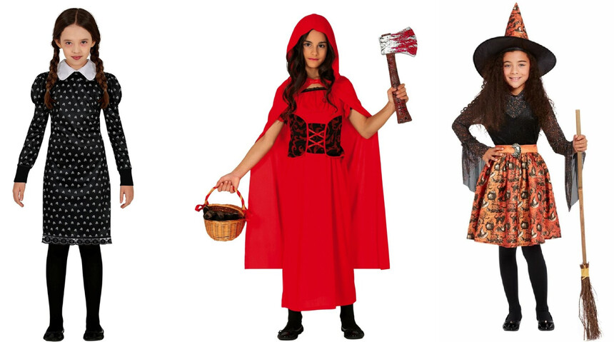 Dětské halloweenské kostýmy.