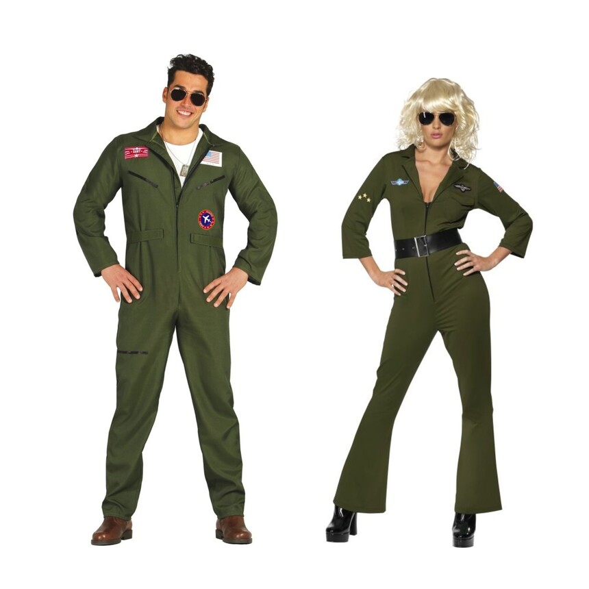 Zelený overal + brýle = Top Gun!