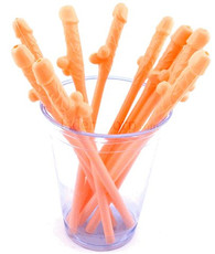 Slámky (brčka) pindík 10 kusů (rozlučka se svobodou)