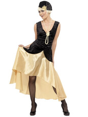 Dámský kostým 20.léta černo-zlatý (Gatsby)