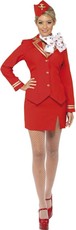 Dámský kostým letuška (červený)