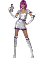 Dámský kostým vesmírná kadetka (stříbrno-fialový)