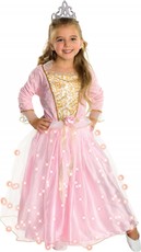 Dívčí kostým princezna růžový blikající