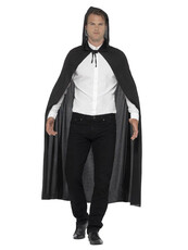 Černý plášť s kapucí unisex