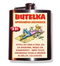 Placatka butelka správného důchodce