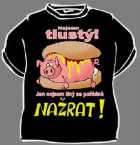 Tričko Nejsem tlustý jen nejsem líný