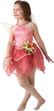 Deluxe dívčí kostým víla Roseta (šaty, křídla, náramek)