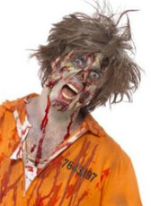 Make up zombie s latexovou hmotou