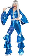 Dámský kostým Dancing dream 1970´s modrá (abba)