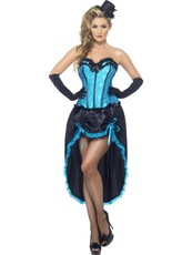 Dámský kostým Burlesque Dancer modrá