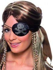 Pirátská záslepka s lebkou (dámská)
